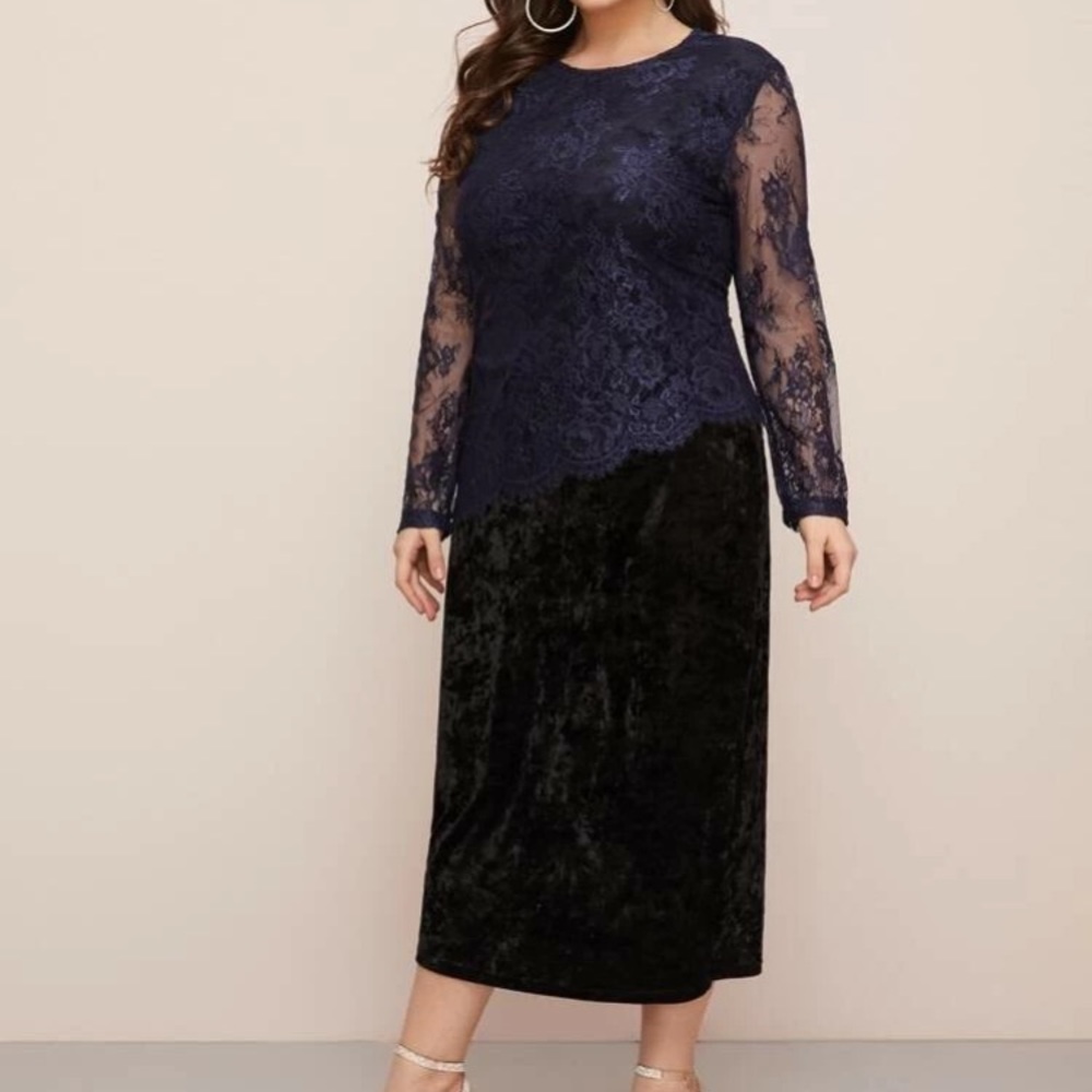 NEW💕VELVET LACE DRESS💕